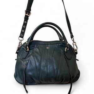 orYANY Trina Pebbled Leather Satchel Crossbody – Evergreen Green